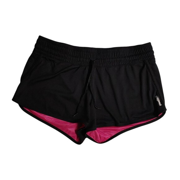 Reebok Athletic Shorts Women's Plus Size 5XL Black Elastic Drawstring Waist - Picture 1 of 6